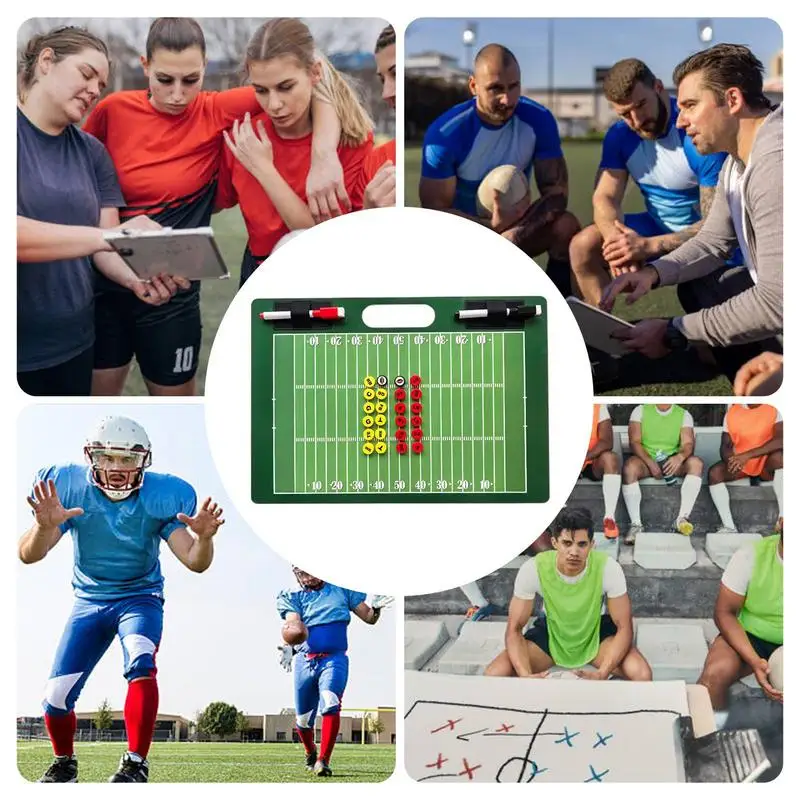 Sport Coaching Board Tactics Boards Long-Lasting Coaching Board Portable Coaching & Referee Marker Boards For Coaches Football