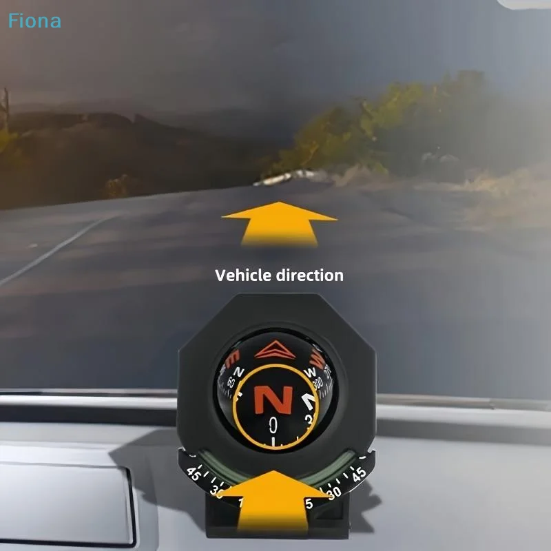 ☽2-In-1 Foldable High Precision Navigation Car Mount Compass With Slope Meter Ball Compass For Vehicle Boat