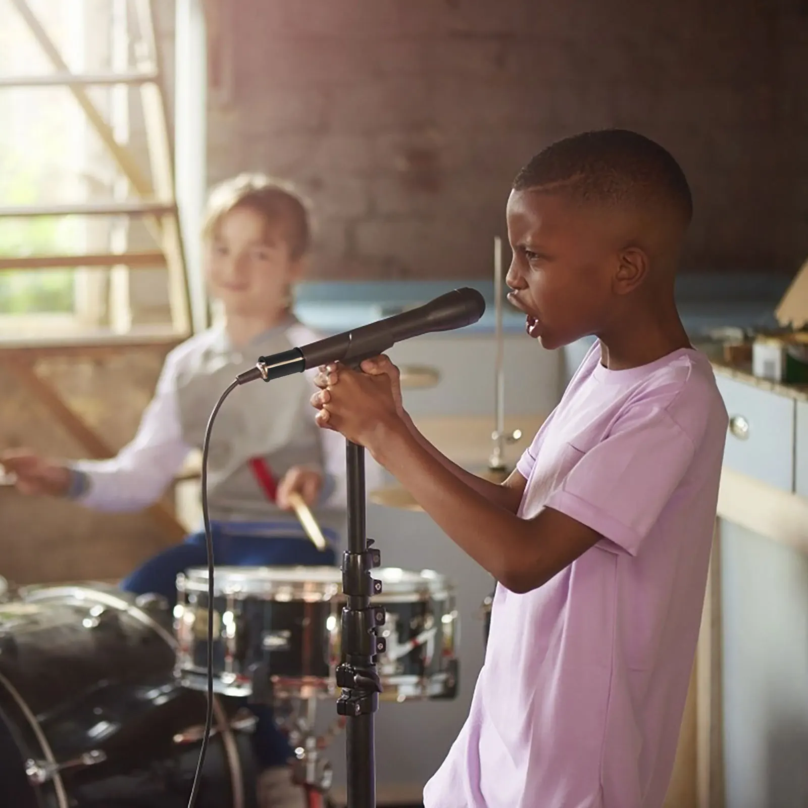 

Microphone Rubber Sleeve Durable Elastic Shockproof Protective Cover Anti Slip Grip Noise Reduction for Handheld Microphone