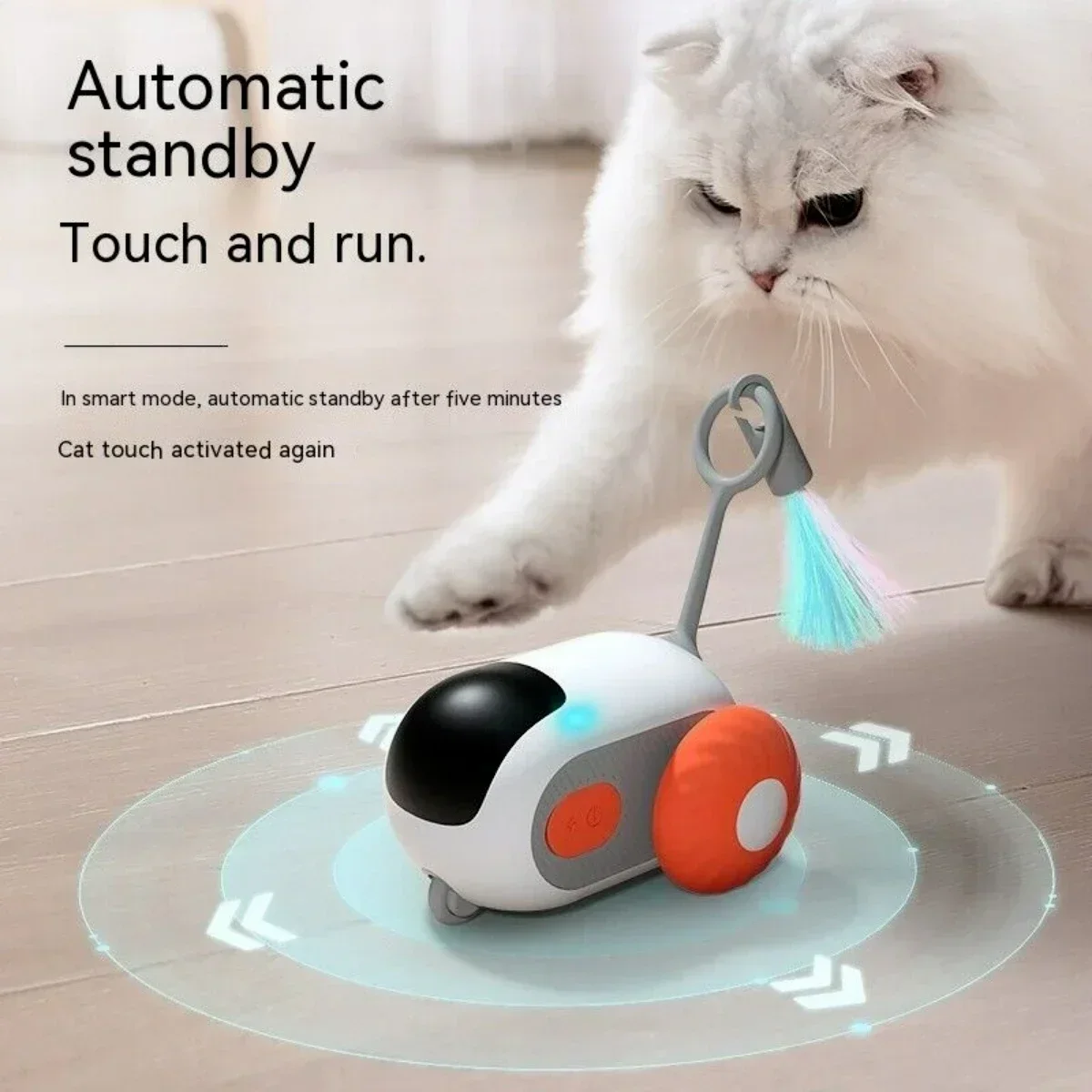 Smart Cat Toy Remote Control Electric Interactive Cat Stick Feather Mouse Gatos Suitable for Cats and Small Dogs Cat Accessories