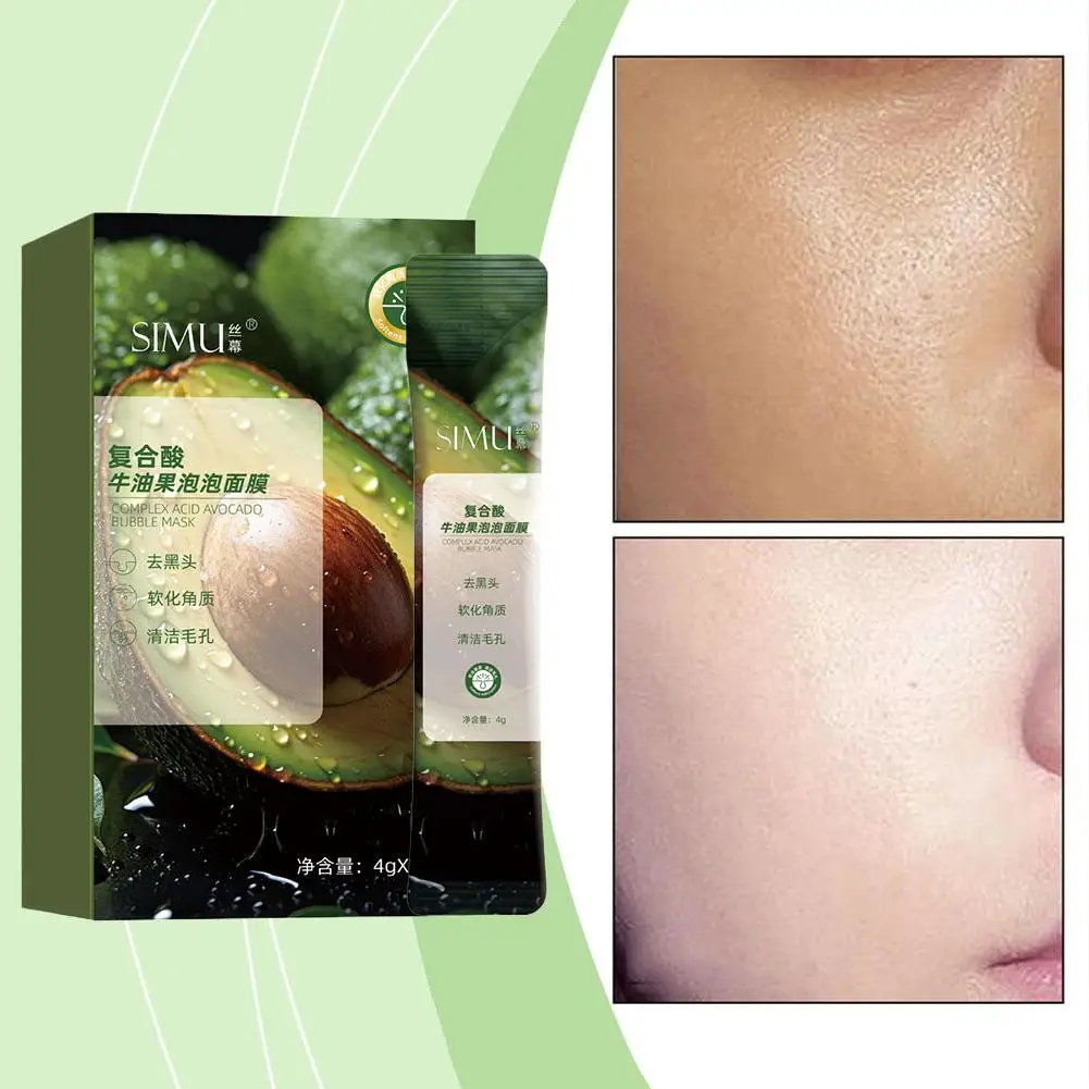 

Очищающее средство вспенивании с авокадо, увлажняющее и контроль жирности, глиняная грязь для лица, темных головок и пор, укрепляющее очищение M W5h0