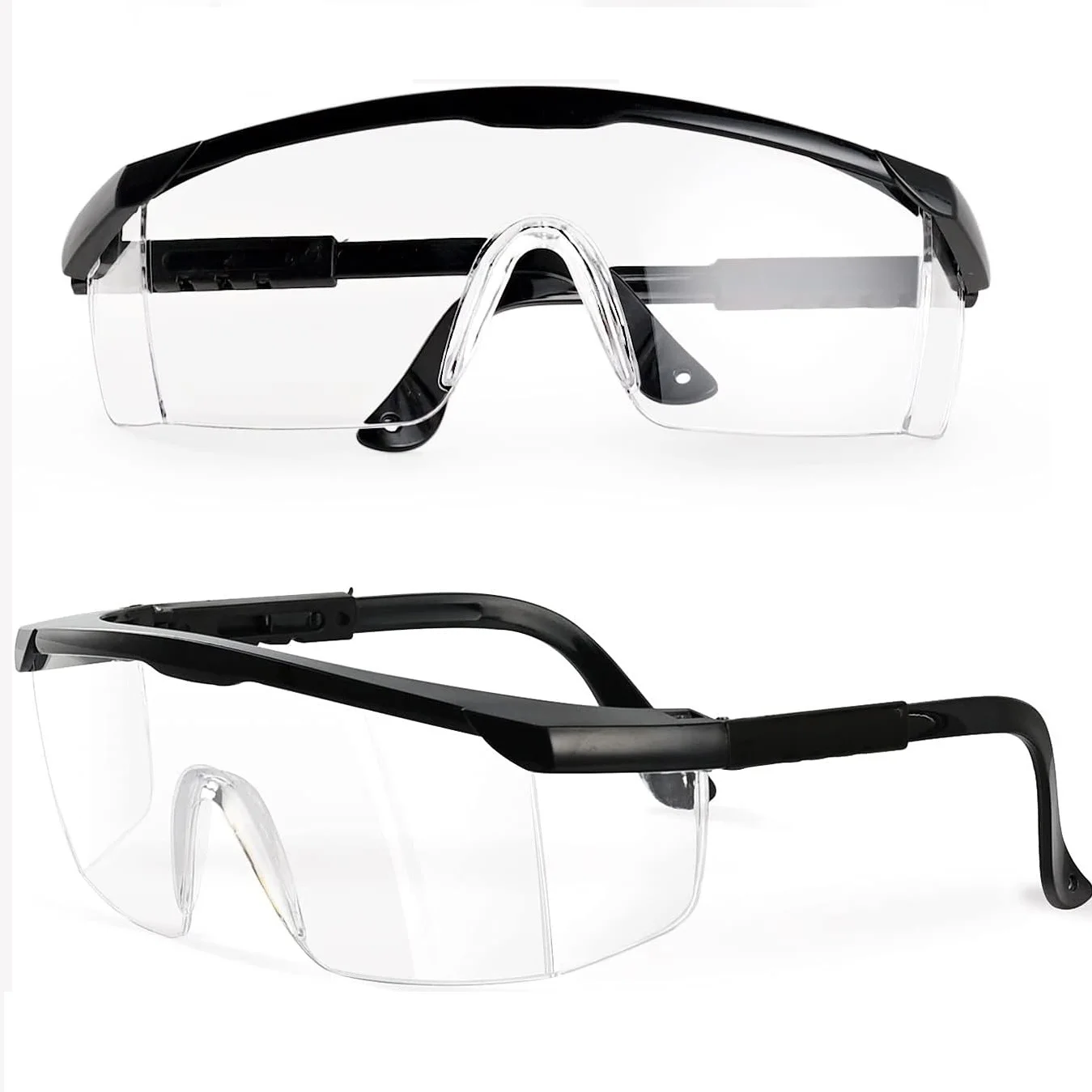 Safety Glasses Clear Anti-Fog Goggles Over-Spec Glasses Protective EyeWear Industrial Work Lab ANSI Z87 Approved Wide-Vision