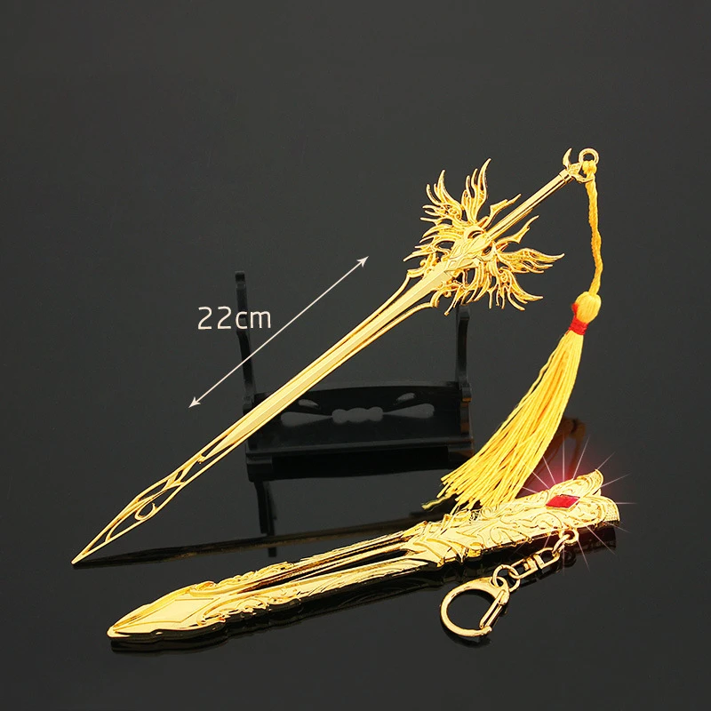 Douluo Continent Weapon Angel's Sword God-given Spirit Ring Anime Keychain Model Katana Samurai Sword Royal Japanese Gift Toys