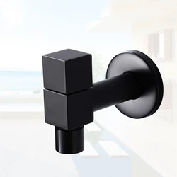 Brass Antique Black Outside Tap Washing Machine Faucet Toilet Bibcocks Tap Decorative Outdoor Garden Faucet