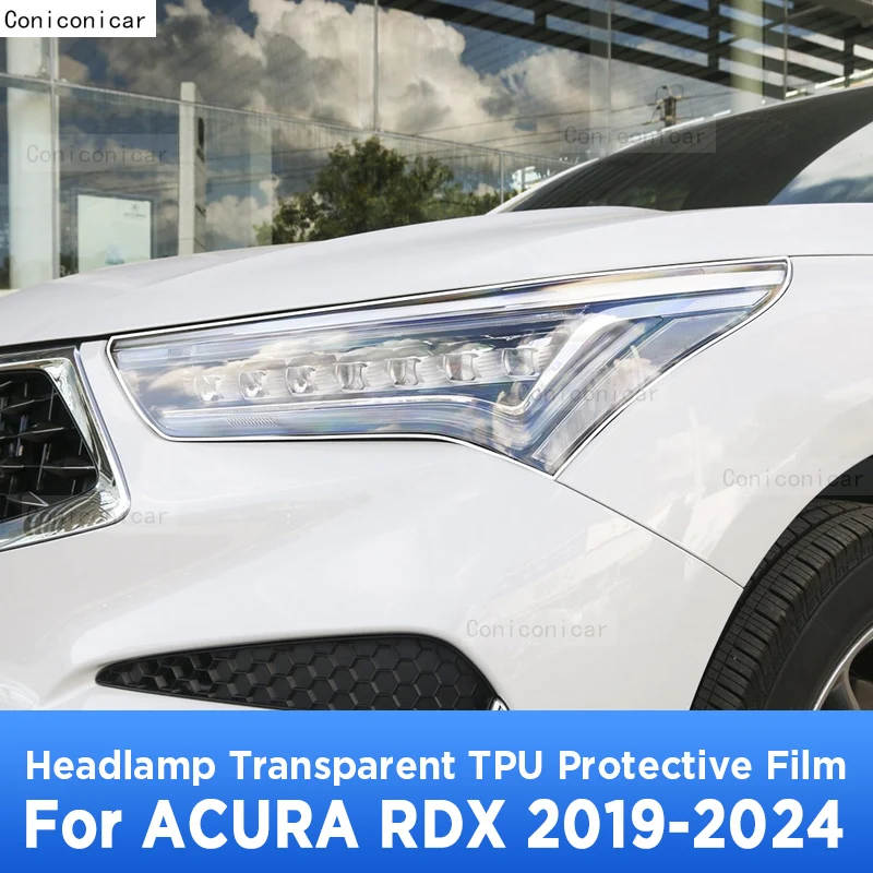 

Для ACURA RDX 2019-2024 автомобильная внешняя фара против царапин передняя лампа прозрачная защитная пленка из ТПУ наклейка аксессуары
