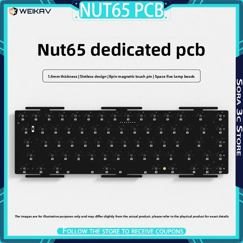 

WEIKAV NUT65 Mechanical Keyboard Specialized Accessories Nut65 Dedicated PCB PC/Carbon Fiber Positioning Board DIY Keyboard