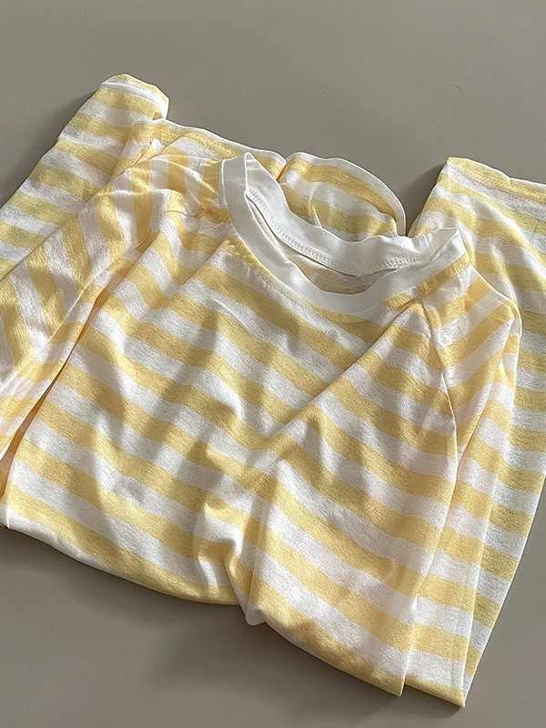 

Wedbleser, освежающая свободная футболка с круглым вырезом и простой текстурой, лето 202, повседневная универсальная дышащая повседневная рубашка с солнцезащитным кремом для ленивых