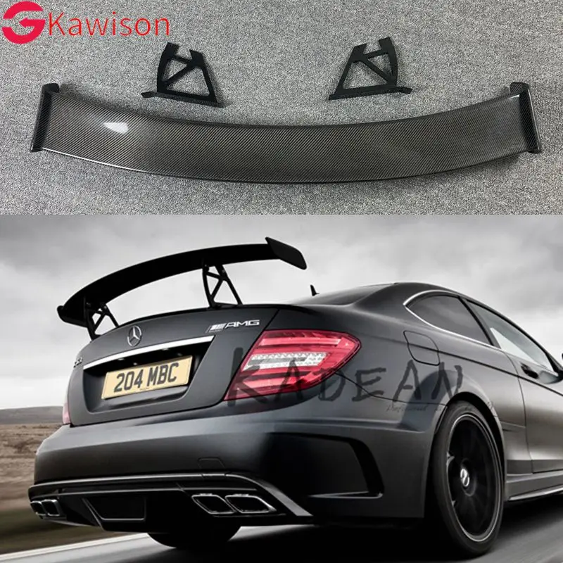 

C CLass W204 C63 coupe carbon fiber black series trunk spoiler rear wing fit for C63 spoilers C63 2/4 DOOR 2007-2014