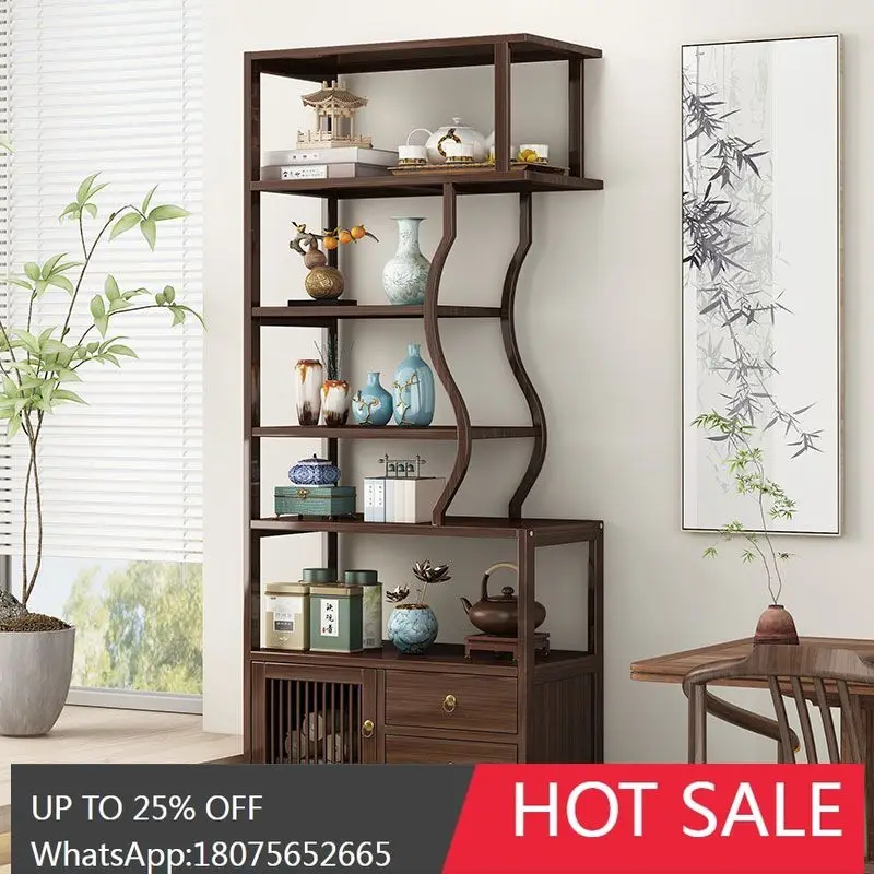 

SGF Living Room Partition Shelf Bogu Tea Set Rack Chinese Style Ornament Storage Rack