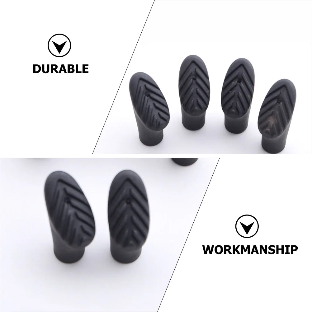 

3pcs Mini Rubber Trekking Tip Protector For Hiking Walking Anti-Slip Durable Outdoor Hand Accessories Crutch Tips Protector