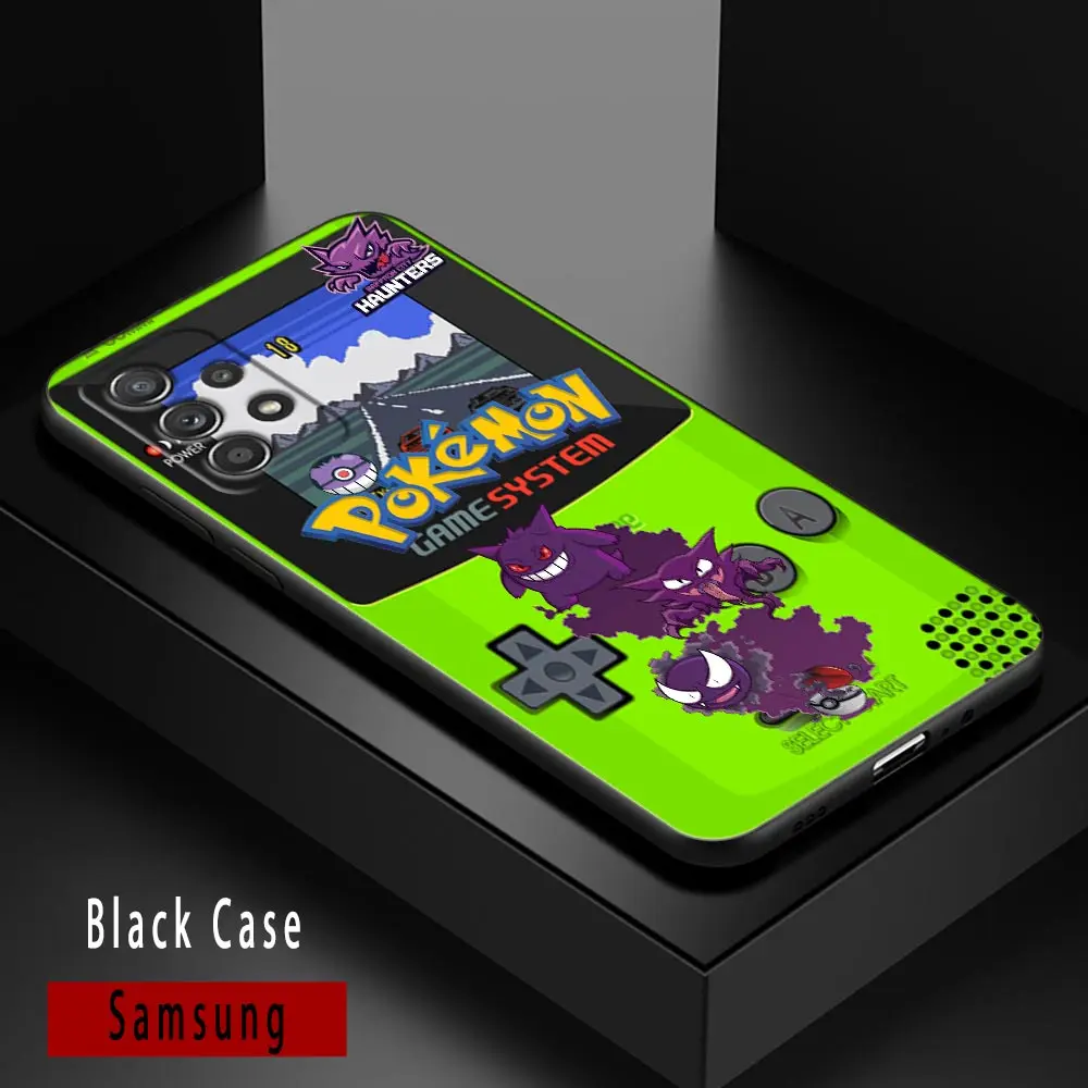 Case For Samsung Galaxy A90 A80 A73 A71 A70 A60 A53 A52 A51 A50 A42 A33 A32 A31 A30 A23 4G 5G Case Game-Boy P-Pokemon P-Pikachu