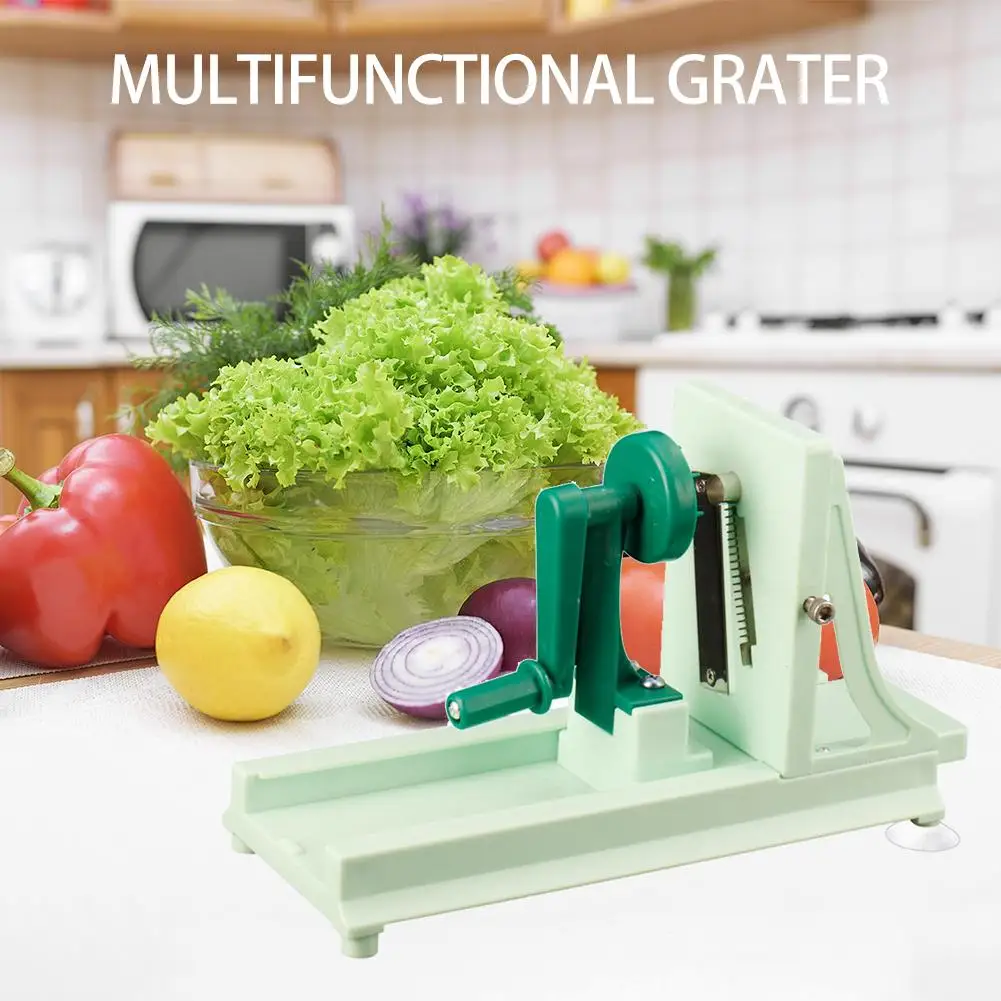 

Manual Vegetable Spiral Slicer Multifunctional Vegetable Cutter Kitchen Tools Heavy Duty Veggie Spiralizer Shredder