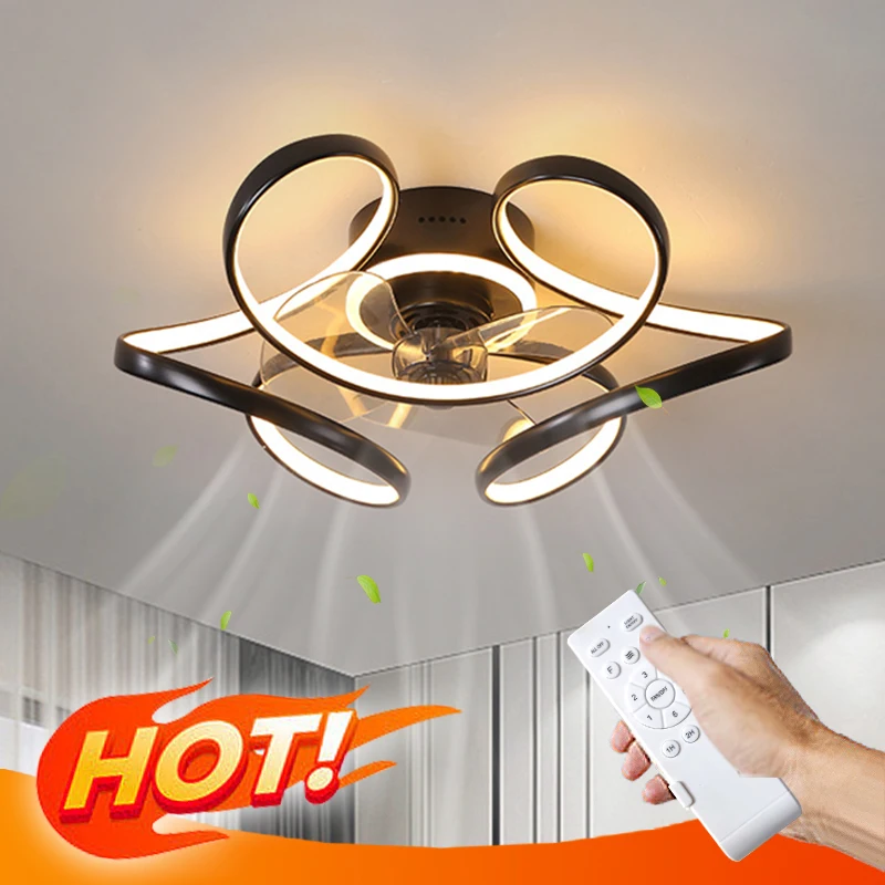 

Modern led lamp with ceiling fan without blades bedroom ceiling fan with remote control ceiling fans with light indoor lighting