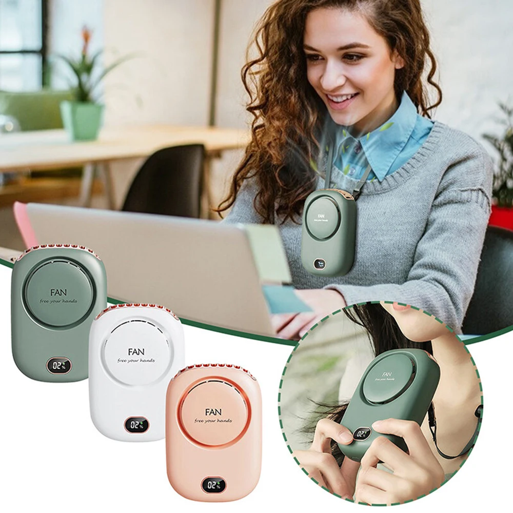 New Mini Portable Fan Portable Rechargeable Bladeless Turbo Ultra Quiet 3 Speed Adjustable Student Hand Held Fan Outdoor Travel