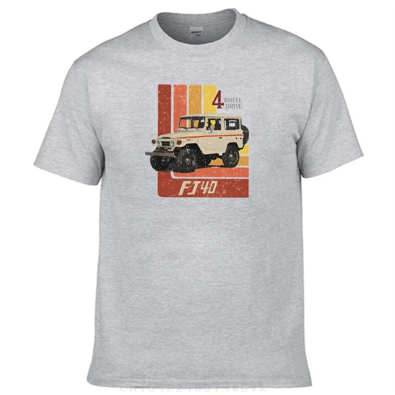 T-Shirt da uomo A Land Cruiser FJ40 Cotton  Tee Top   in cotone A maniche corte Cruiser colletto tondo