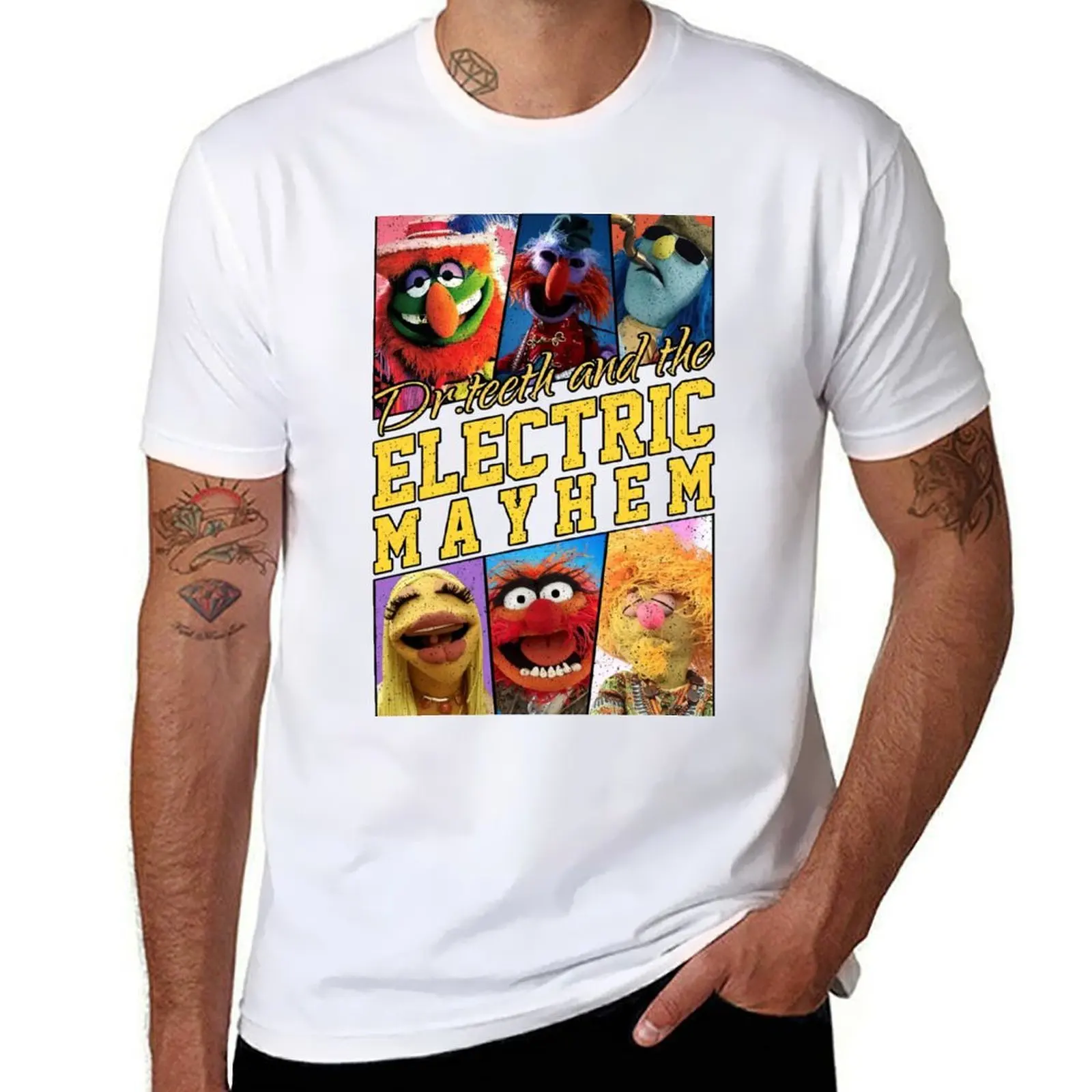 

The Electric Mayhem T-Shirt man t shirts high quality luxury brand t shirts for man graphic vintage T-Shirt