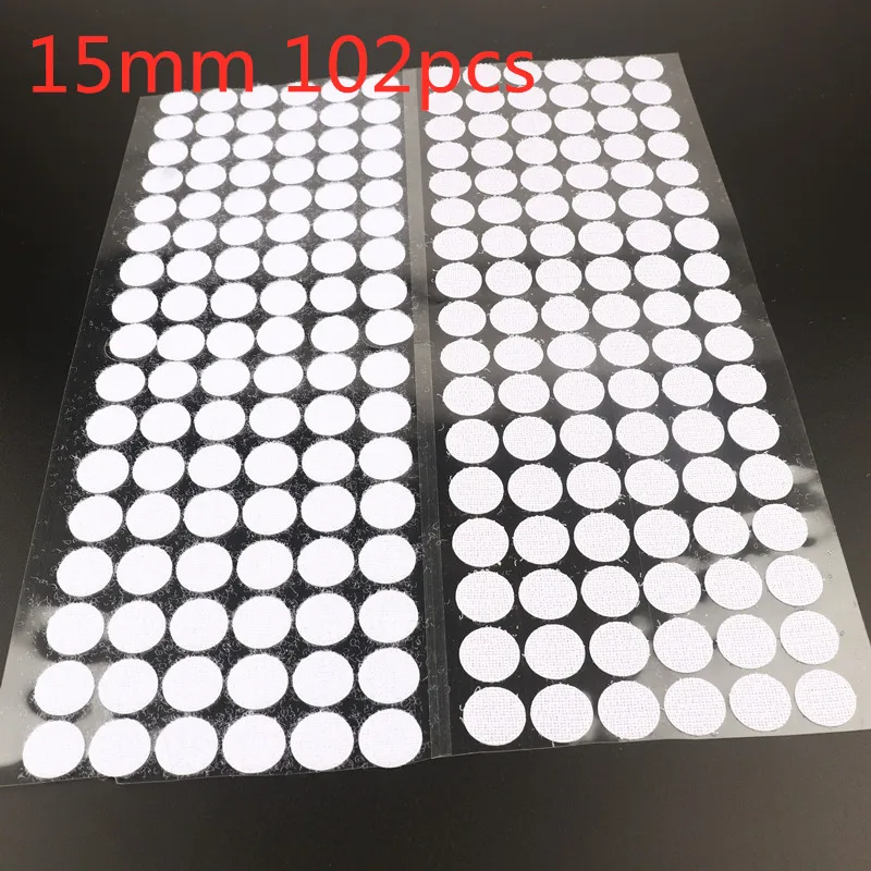 100 Pairs of Point Self-adhesive Fasteners with 10/15/20/30mm Disc Glue Strong Nylon Soft Tape Home Accessories