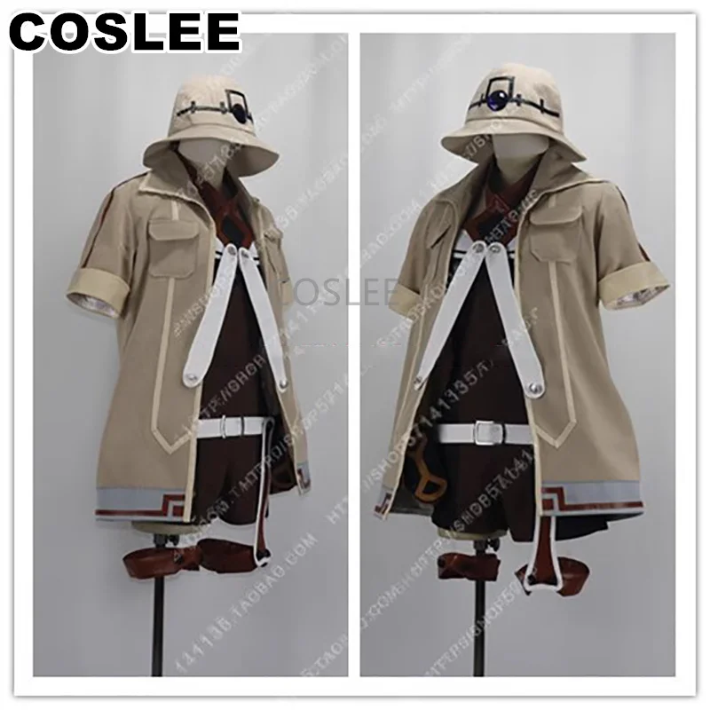 COSLEE MADE IN ABYSS Riko Cosplay Costume Jumpsuit+Coat+Hat+Belt Halloween Party Outfit For Women Men New