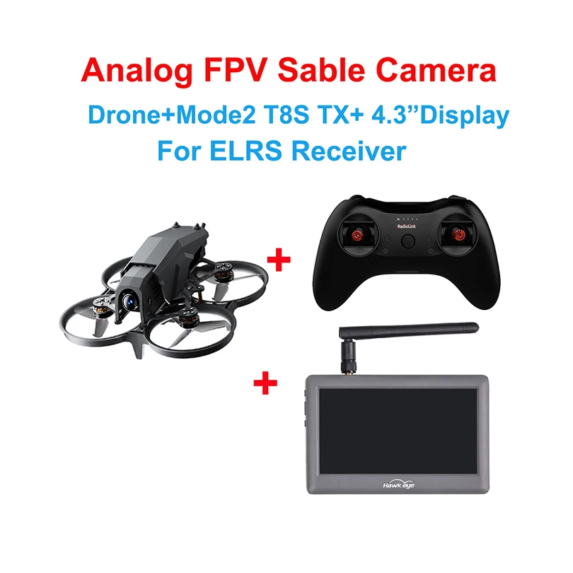 

PNP RTF Radiolink F108 Optical Flow FPV RC Racing Drone Quadcopter With T8S Transmitter Hawkeye Little Pilot 5.8G FPV Monitor