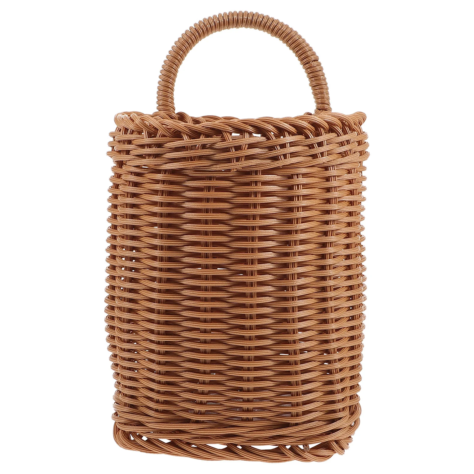 

Rattan Door Hanging Basket Wall Flower Kitchen Storage Bathroom Sundries Bin Decorative Organizer Toys