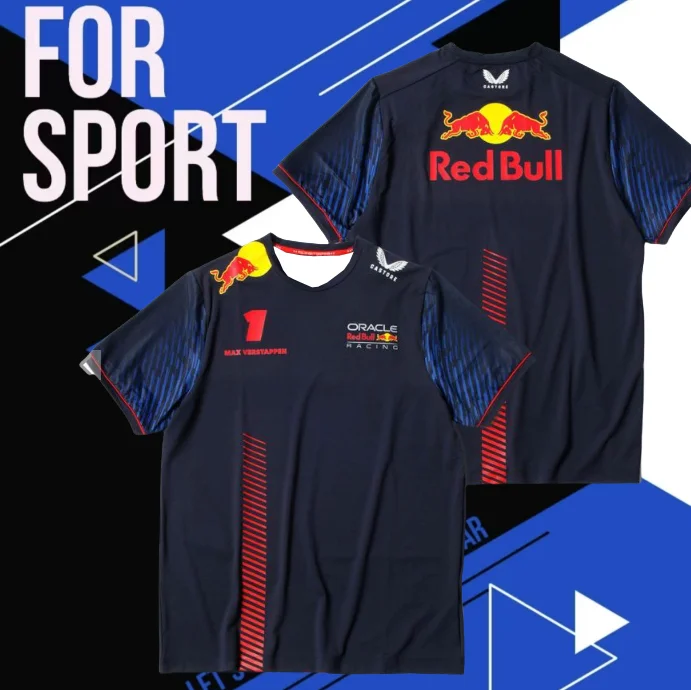 

Oracle Red Bull Racing Driver Max Verstappen's 2023 3D Quick-drying Motorcycle Sports T-shirt for Men and Women