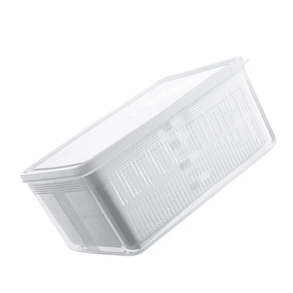 

1Pcs Double Layer Draining Basket Transparent Multi-Functional Kitchen Vegetable Fruit Washing Storage Organizer