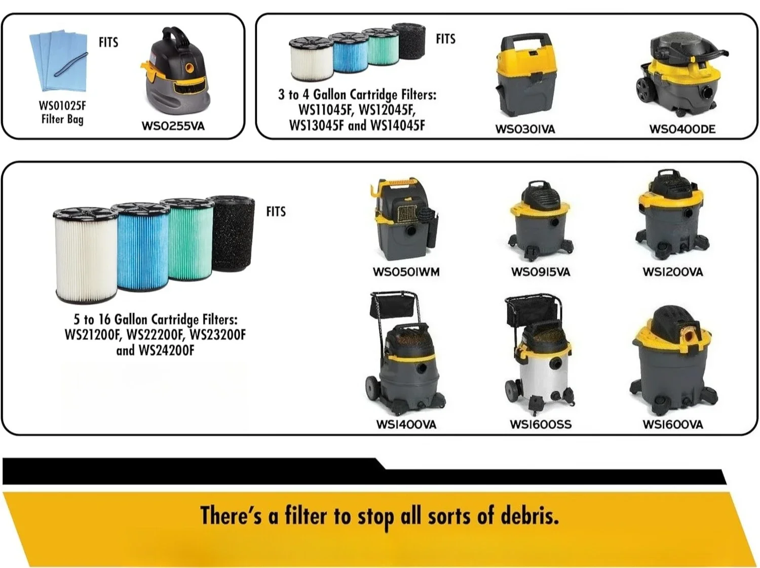 ZZC-16-Gallon 6.5 Peak HP مكنسة كهربائية رطبة وجافة من الفولاذ المقاوم للصدأ مع فلتر، كيس غبار، خرطوم، مرفقات وعربة ثقيلة #6