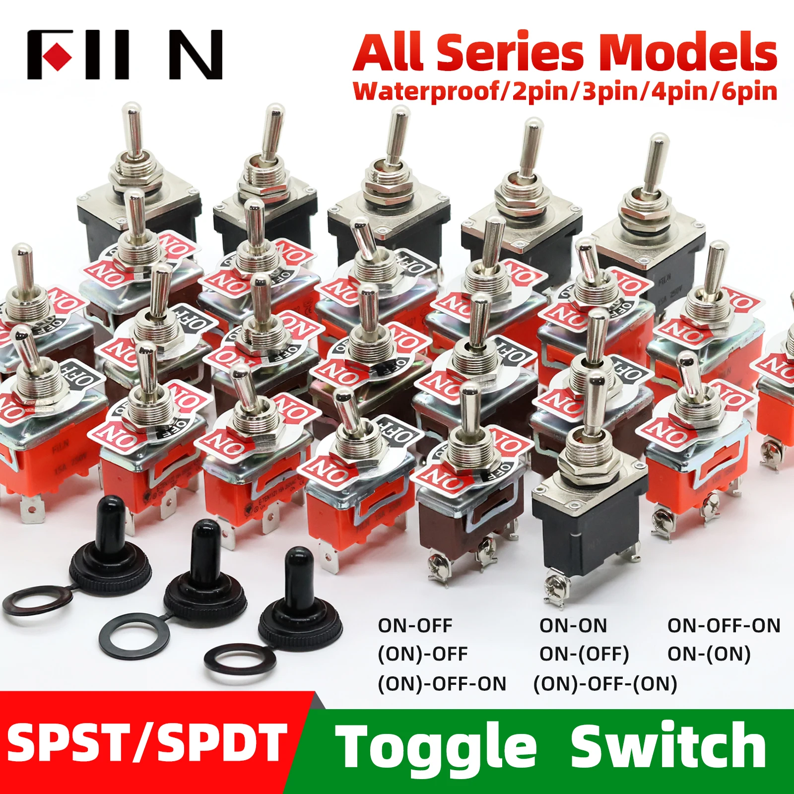 

FILN Миниатюрные переключатели 15A 250V оранжевые