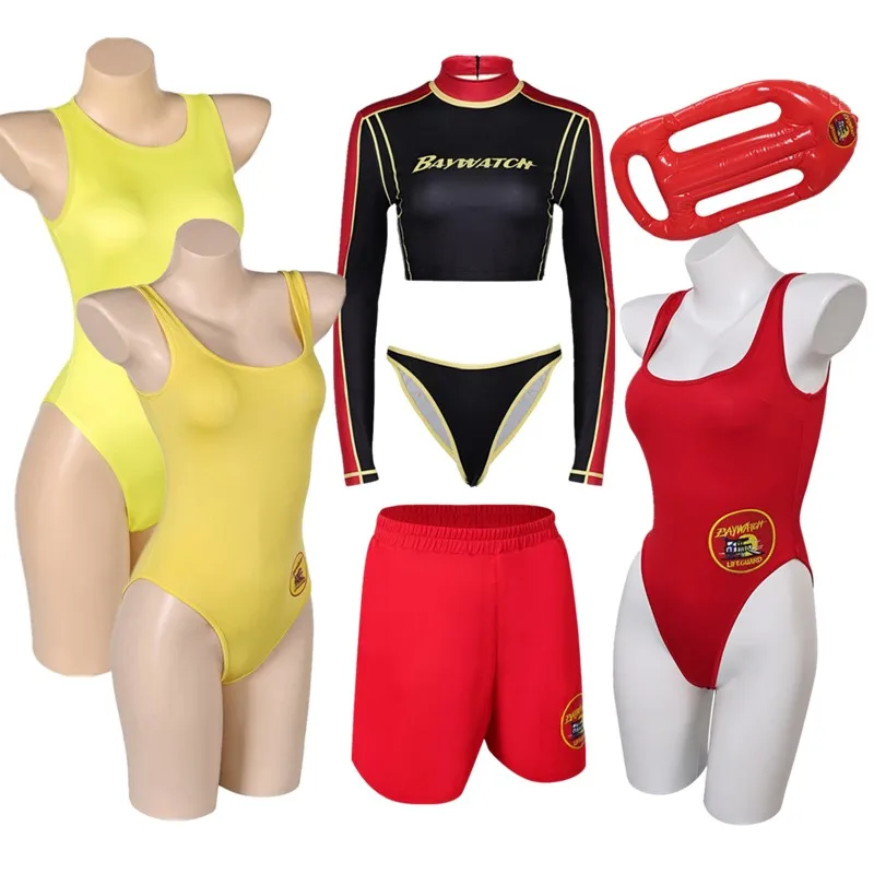 الكبار Baywatch C.J. باركر تأثيري ملابس السباحة بيكيني بذلة زي المرأة قميص الشاطئ السراويل ملابس هالوين كرنفال البدلة