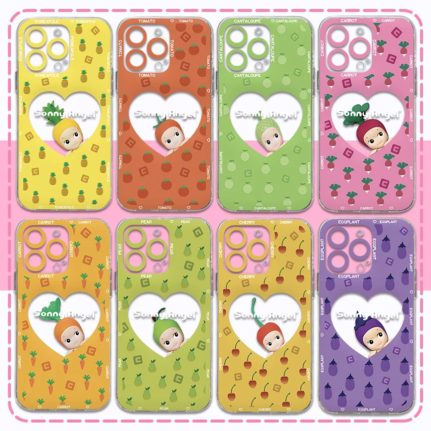 S-Sonnies Angels Summer Fruits Clear Case For Samsung A73 A72 A71 A55 A52 A51 A50 A35 A33 A32 A31 A30 A24 A23 A22 A13 A12 A05 5G