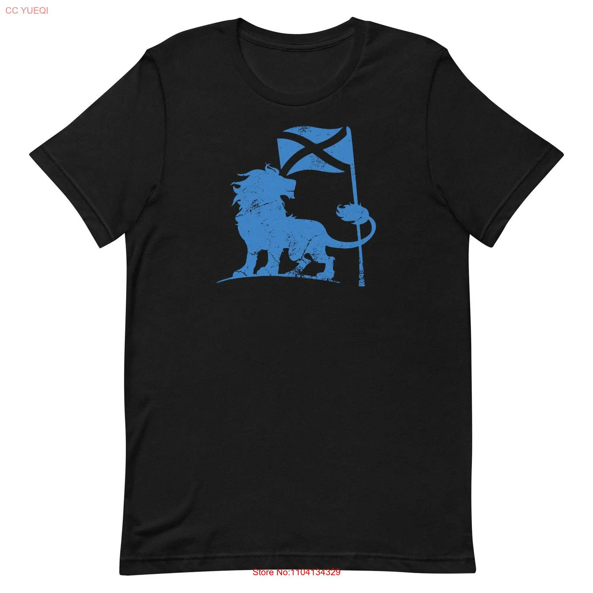 Scottish Lion Rampant Distressed t shirt long or short sleeves