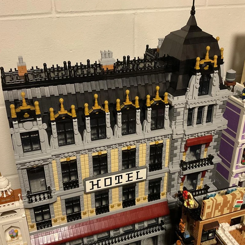 10126 Uds. Ciudad Modular cafetería-Hotel modelo de construcción ladrillos DIY juegos de bloques de montaje juguetes colección de regalos educativos Hobby presente