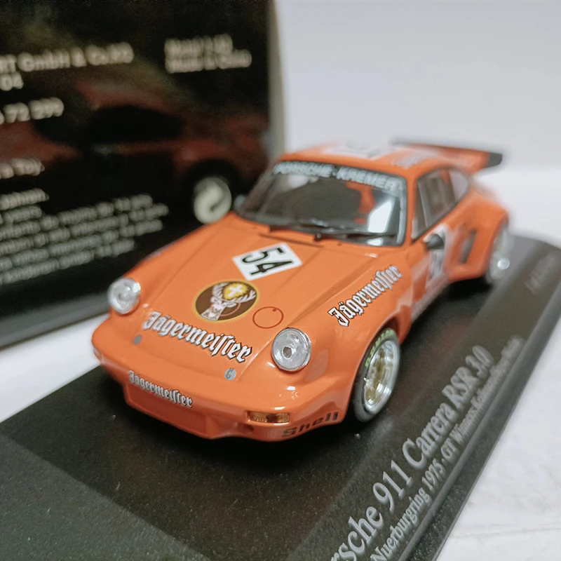 Minichamps 1/43 مقياس 911 Carrera RSR 3.0 GT الفائز 1973 نموذج سيارة مصنوع من خليط معدني مجموعة ثابتة مزينة هدايا العيد اللعب