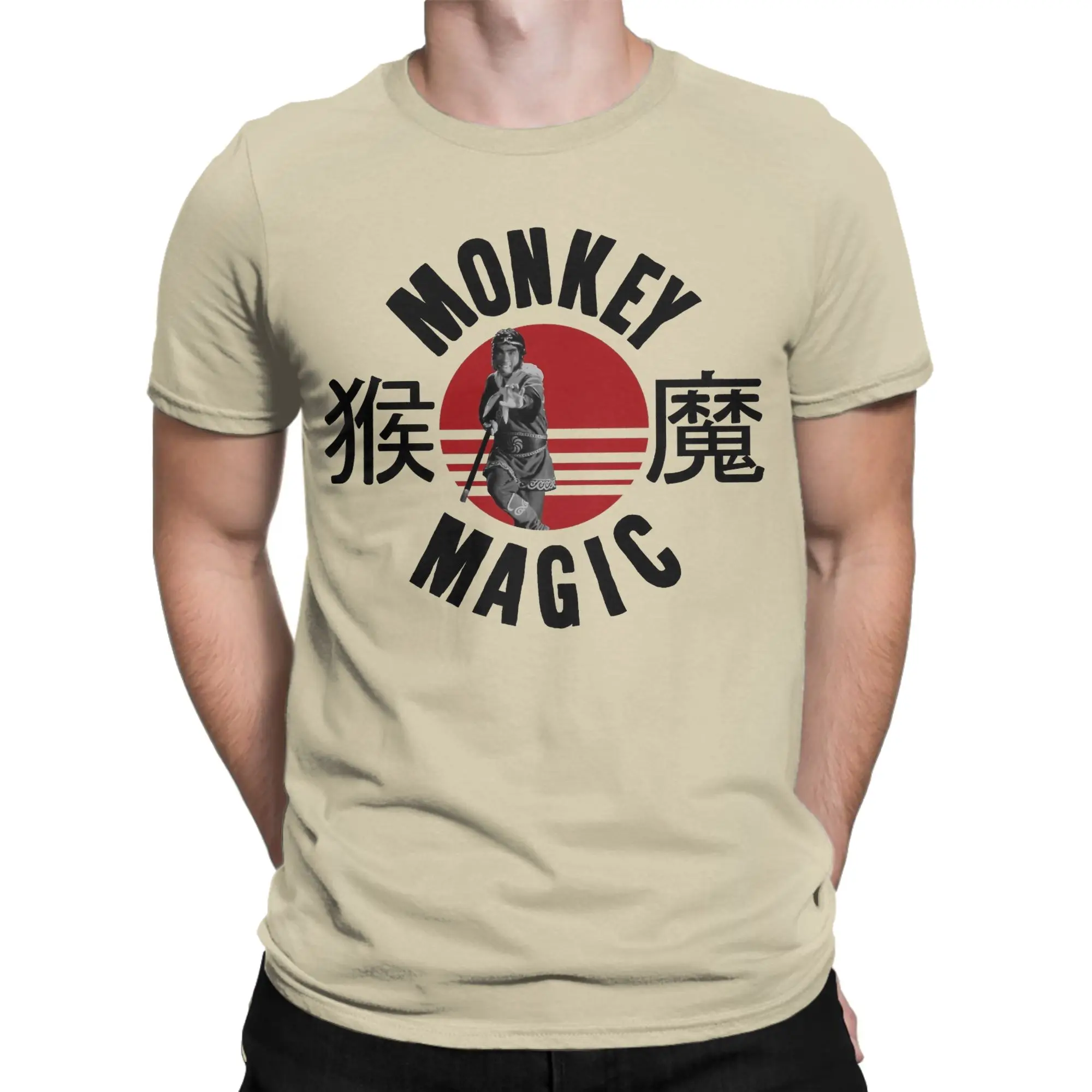 Unique Monkey Magic T-Shirt for Men Crewneck Pure Cotton T Shirts  Short Sleeve Tees 4XL 5XL Clothes