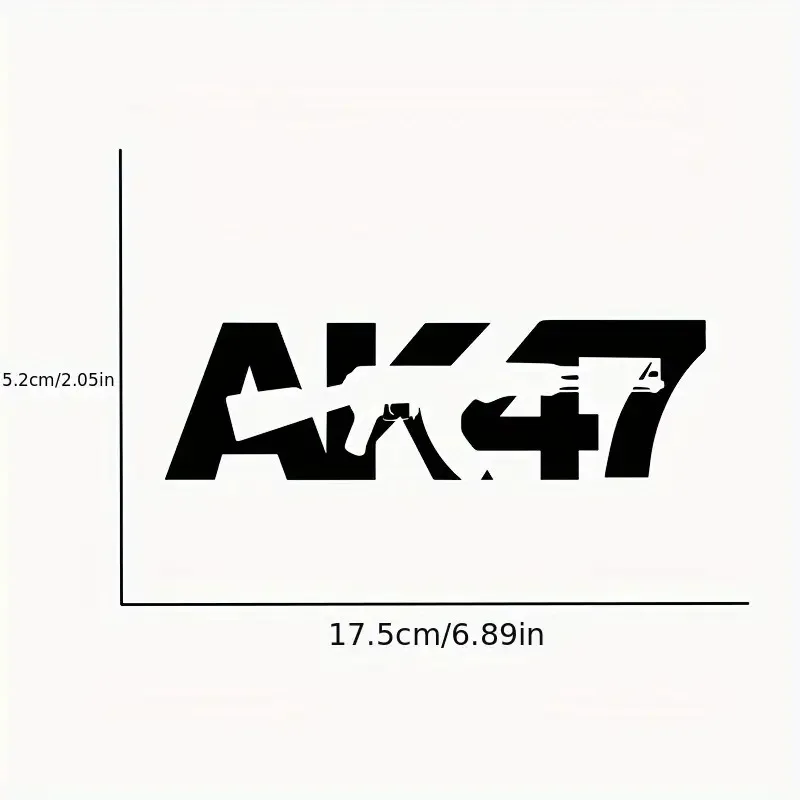 AK47 Waterproof Vinyl Stickers Decals For Car Bumper Rear Glass Motorcycle Electric Vehicle Exterior Decor - view 2