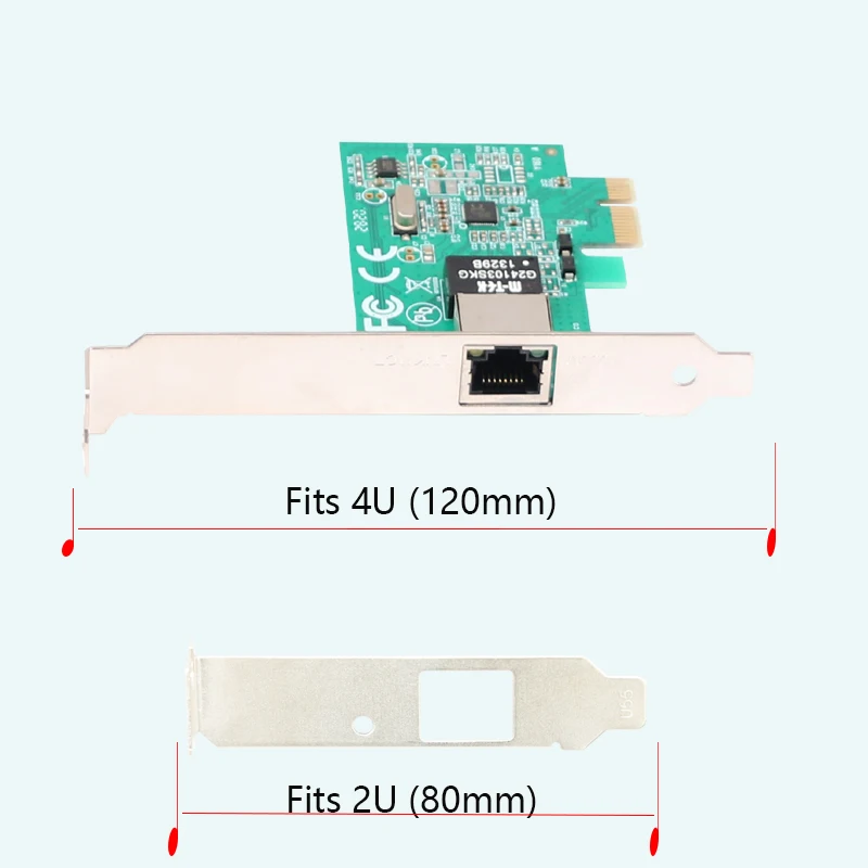 1000Mbps لـ Realtek RTL8111E PCIe جيجابت إيثرنت بطاقة منفذ واحد RJ45 محول الشبكة لخوادم الكمبيوتر المكتبي Synology NAS