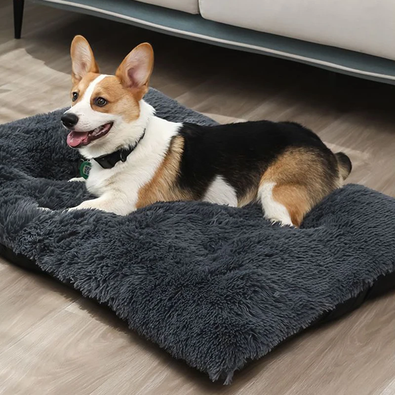 55*40cm Pet Dog Mat Soft Plush Warm Pet Cushion Washable Dog Cat Autumn Winter Resting Sofa Non-slip Sleeping Bed Pet Supplies