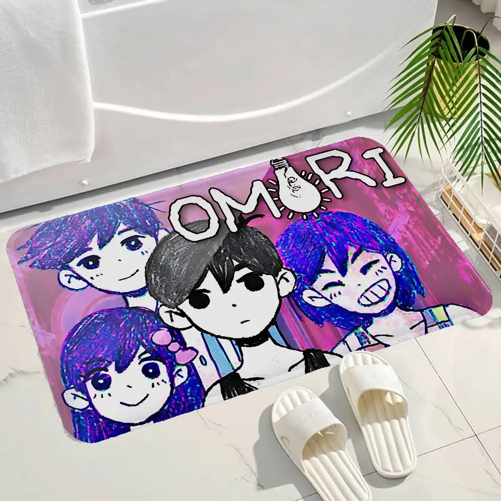 Anime Omori Bathroom Mat Anti-slip Absorb Water Long Strip Cushion Bedroon Mat Welcome Doormat