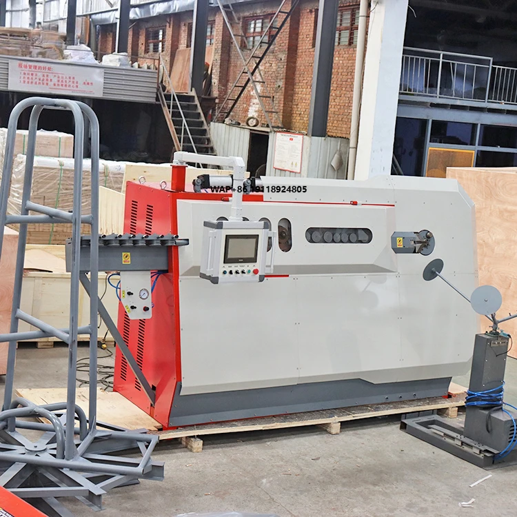 6-14MM Automatic Rebar Straightening and Hoop Bending Machine Electric Power 15KW Steel Bar Stirrup Bending Machine