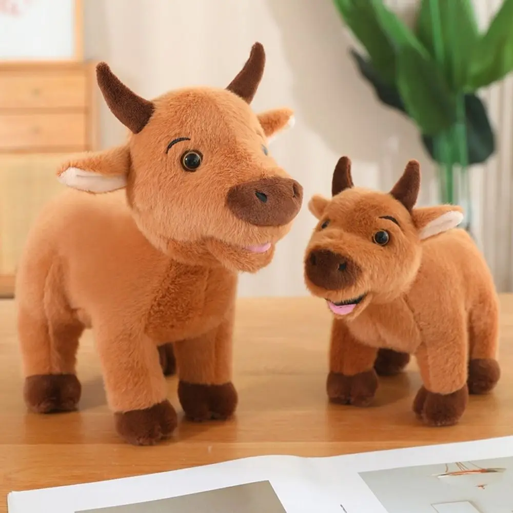 

Stuffed Bull Cattle Animal Plush Doll Simulation ReaListic Scalper Bull Plush Toys Fluffy Soft Ox Cattle Stuffed Dolls Christmas
