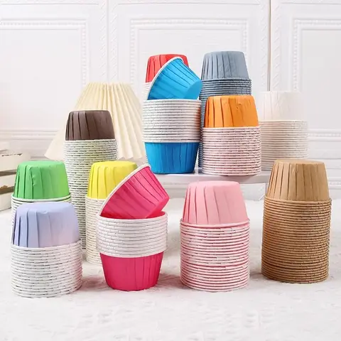 50pcs Large Size Paper for Cupcakes Muffin Cupcake Paper Cups Baking Cupcakes Paper or Wedding Party Oilproof Cake Wrapper