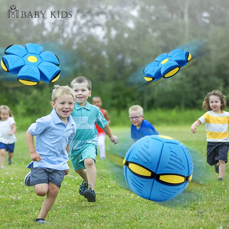 Dropshipping Kids Flat Throw Disc Ball Flying UFO Magic Balls Kids Flying Balls Outdoor Sports Flat Ball Toys Gifts