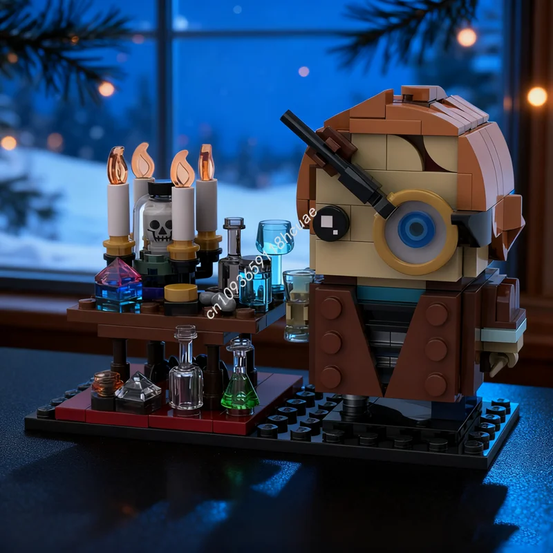 

246pcs MOC Alastor Mad Eye Moody Brickheadzed Model Building blocks Architecture idea Education Brick Christmas gifts toys Kids