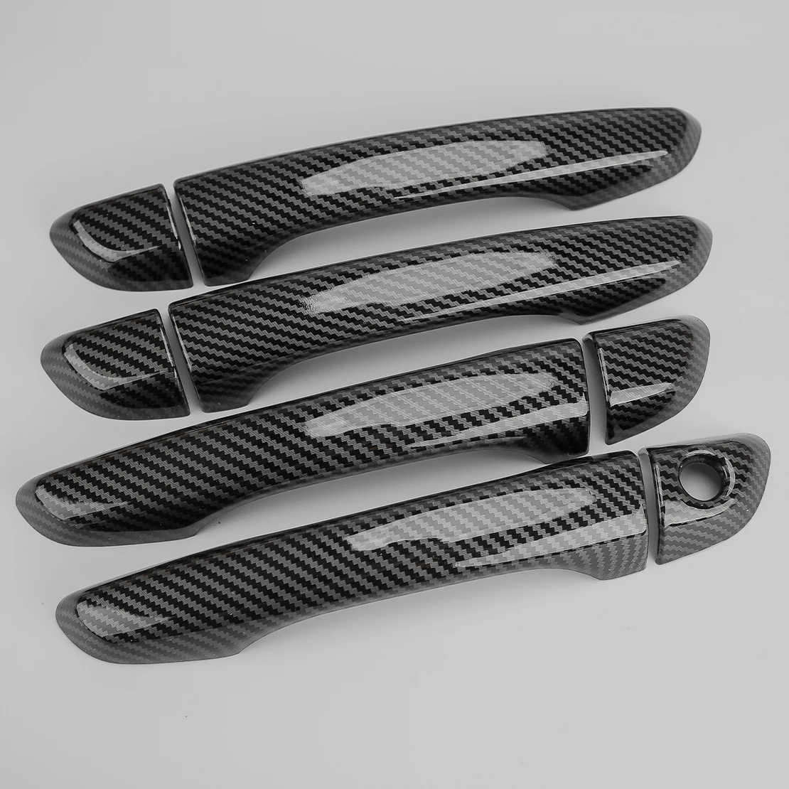 

1 Set Car Exterior Door Handle Cover Trim Fit for Hyundai Elantra 2017-2020 Carbon Fiber Style