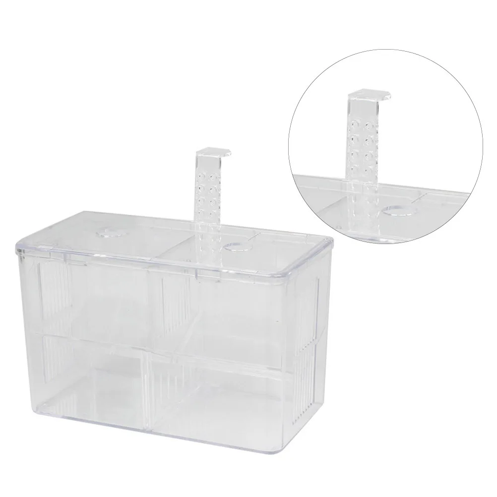 

Hook Style Aquarium Breeding Box Practical Plastic Fish Isolation Box Protect Fish from Adults Improve Survival Rate