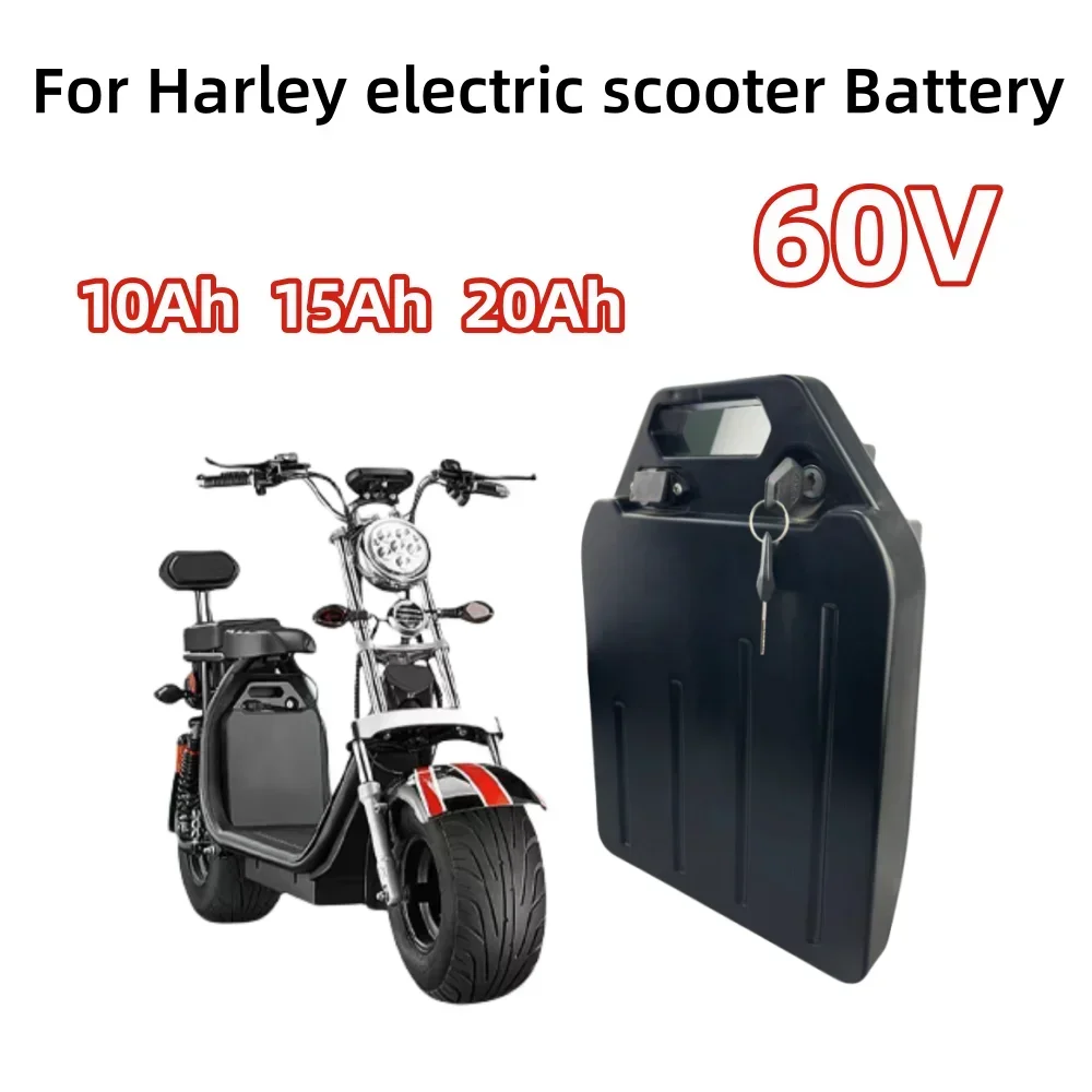 Removable waterproof battery 60V 10Ah/15Ah/20Ah For Harley electric vehicle electric scooter lithium battery