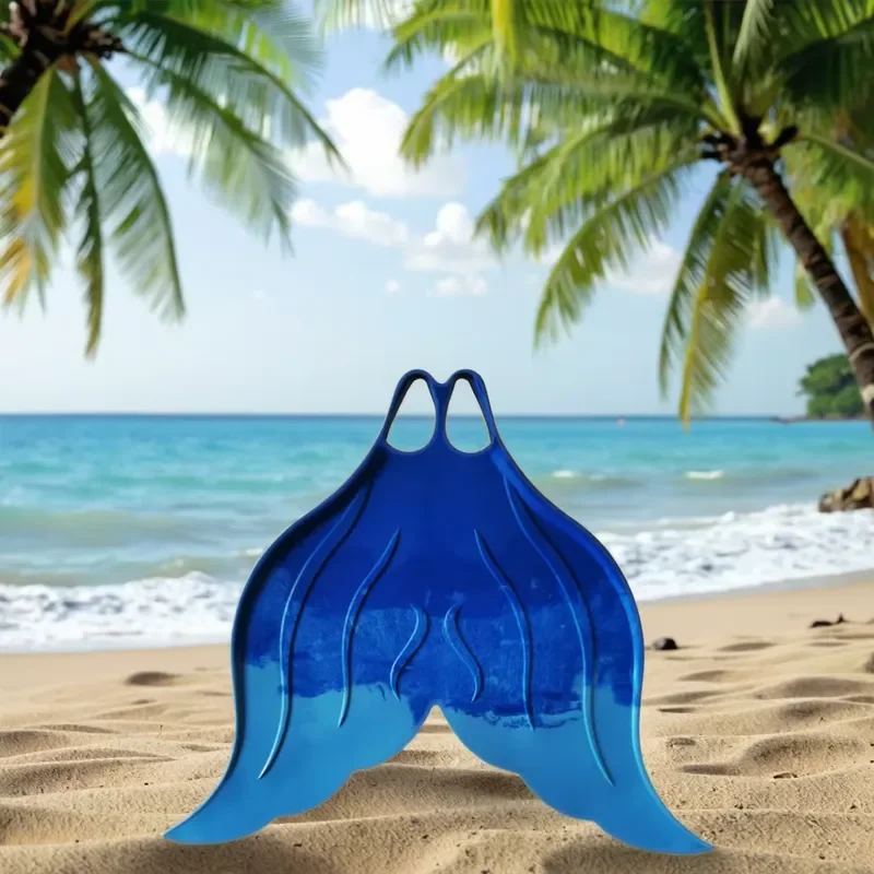 Durable Rubber Swimming Mermaid Fin for Water Activity Professional Swim Training Gear Flexible Tail Flipper for Kids Adults