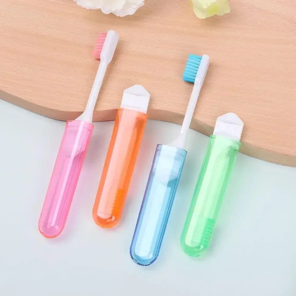 1pc Folding Portable Travel Toothbrush Outdoor Camping Soft Tooth Brush Oral Cleaning Hygiene Tool Business Trip Toothbrush