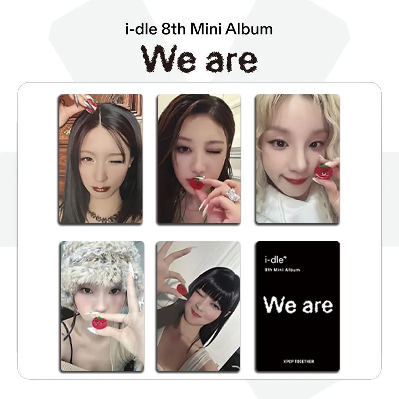 5/15Pcs/Set Kpop i-dle We Are Album Selfie Cards List Shuhua Miyeon YUQI MINNIE Soyeon EVERLINE Ver Photocards Fans Collectibles
