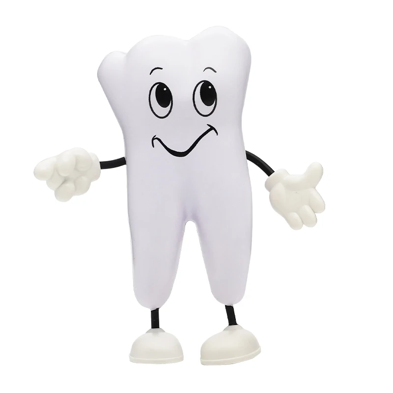 1pc decorazioni culturali dentali realizzate in materiale PU regali per cliniche odontoiatriche per bambini accessori per ornamenti cartoni animati a forma di dente